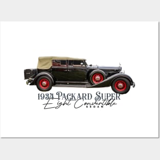 1934 Packard Super Eight Convertible Sedan Posters and Art
